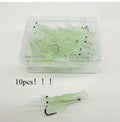 10pcs Glowing Soft Shrimp Lure with Hook